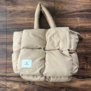 The Oh Kind Beige Puffer Purse
